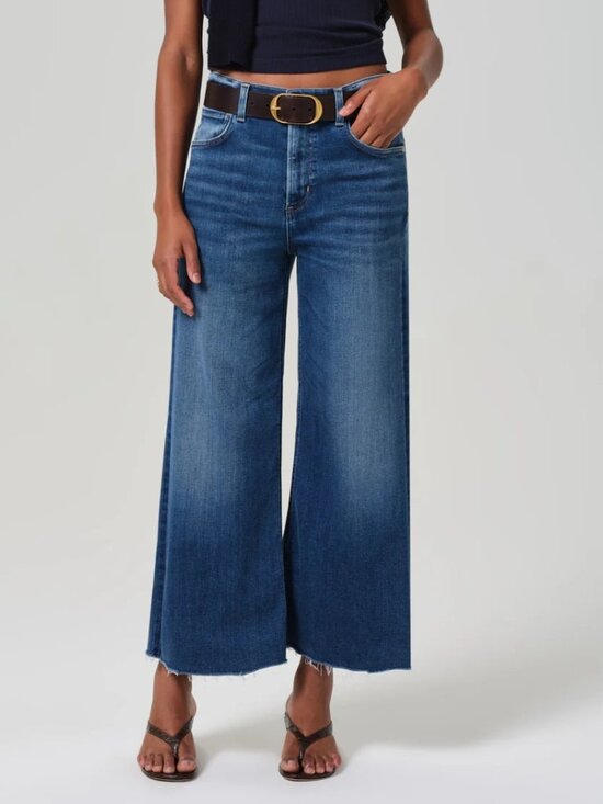 Citizens Of Humanity Denim - NWOT $248 CITIZENS OF HUMANITY LYRA WIDE LEG CROP RAW HEM JEANS#2 IN AMBRY W27